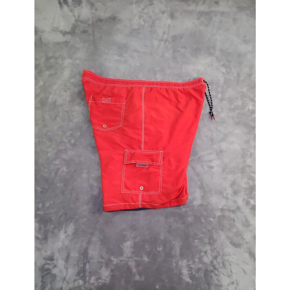 TOMMY HILFIGER Sz XL Swim Trunks Men’s Board Shorts Red Spell Ca16 - Picture 5 of 6